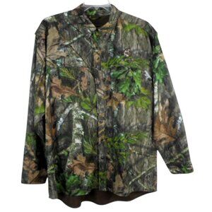 Drake Ol' Tom Mossy Oak Camo Mesh Back Shirt Removable Spine Pad Mens L